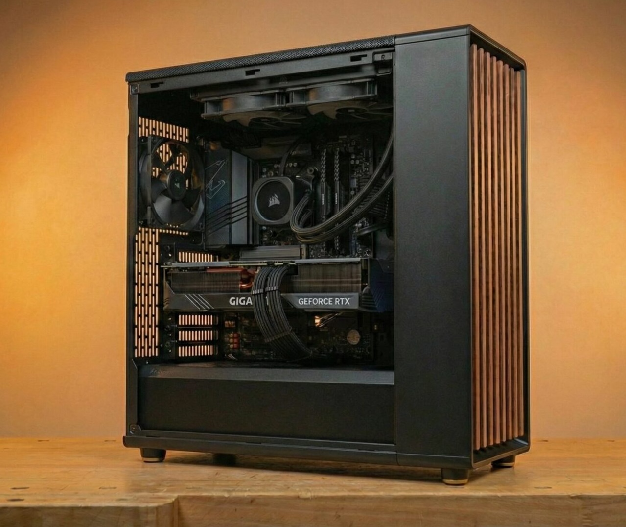 Produkter Nordic Pro RTX stealth gaming PC i Fractal North kabinet med Ryzen 9800X3D og RTX 5070 Ti